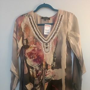 B.L.U.E Floral Boho Blouse